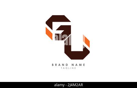Alphabet letters Initials Monogram logo GU, UG, G and U Stock Vector
