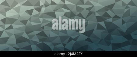 low poly abstract background. dark natural colors chaotic triangles of variable size and rotation. Minimalist layout for business card landing page wa Stock Vector