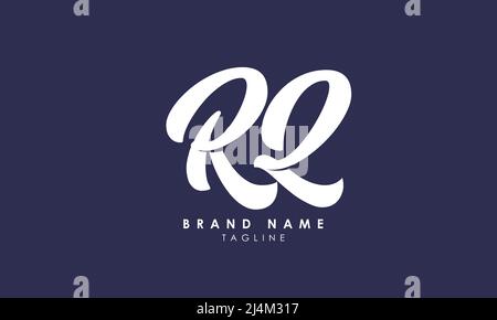 Alphabet letters Initials Monogram logo RQ, QR, R and Q Stock Vector