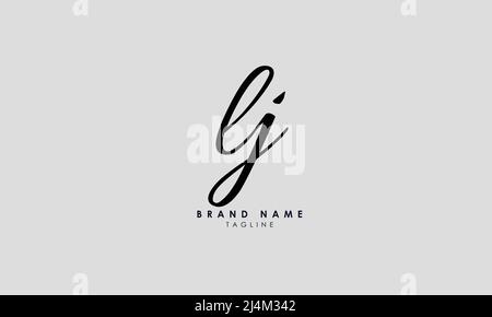 Alphabet letters Initials Monogram logo LJ, JL, L and J Stock Vector