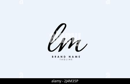 Alphabet letters Initials Monogram logo LM, ML, L and M Stock Vector