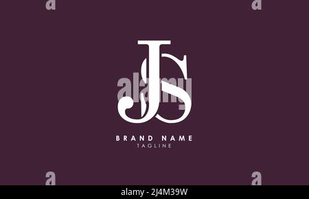 Alphabet letters Initials Monogram logo JS, SJ, J and S Stock Vector