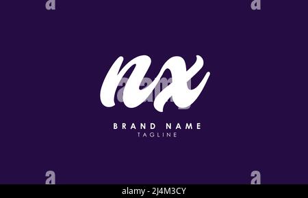 Alphabet letters Initials Monogram logo NX, XN, N and X Stock Vector