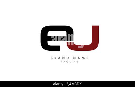 Alphabet letters Initials Monogram logo EJ, JE, E and J Stock Vector