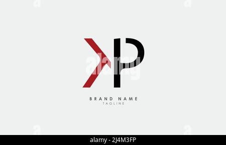Alphabet letters Initials Monogram logo KP, PK, K and P Stock Vector