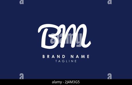 Alphabet letters Initials Monogram logo BM, MB, B and M Stock Vector