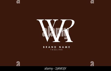 Alphabet letters Initials Monogram logo WR, RW, W and R Stock Vector
