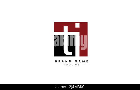 Alphabet letters Initials Monogram logo TI, IT, T and I Stock Vector