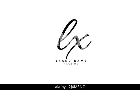 Alphabet letters Initials Monogram logo LX, XL, L and X Stock Vector