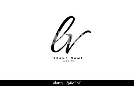Alphabet letters Initials Monogram logo LV, VL, L and V Stock Vector