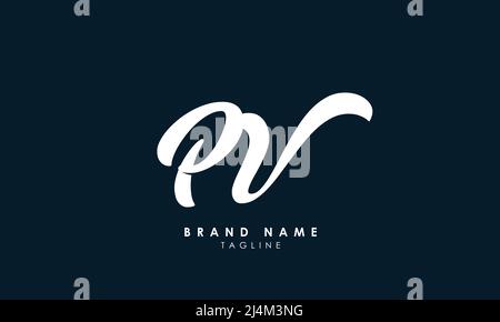Alphabet letters Initials Monogram logo PV, VP, P and V Stock Vector