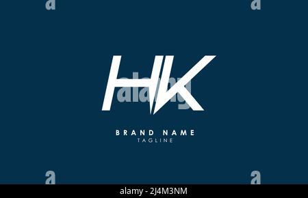 Alphabet letters Initials Monogram logo KH, KH, K and H Stock Vector