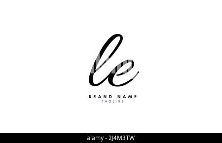 Alphabet letters Initials Monogram logo LE, EL, L and E Stock Vector