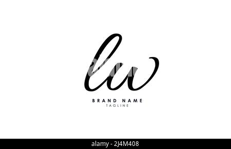 Alphabet letters Initials Monogram logo LW, WL, L and W Stock Vector