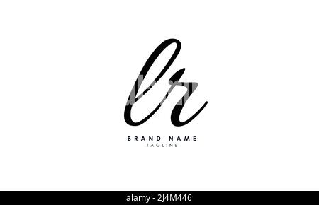 Alphabet letters Initials Monogram logo LR, RL, L and R Stock Vector