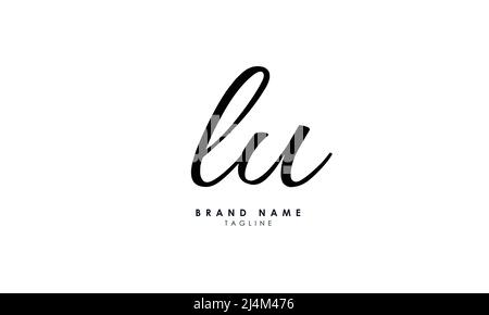 Alphabet letters Initials Monogram logo LU, UL, L and U Stock Vector