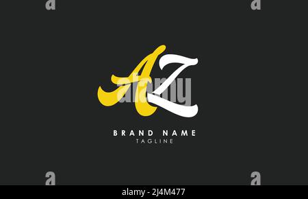 Alphabet letters Initials Monogram logo ZA, AZ, A and AZ Stock Vector