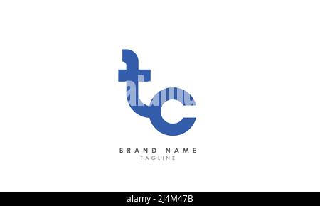Alphabet letters Initials Monogram logo TC, CT, T and C Stock Vector