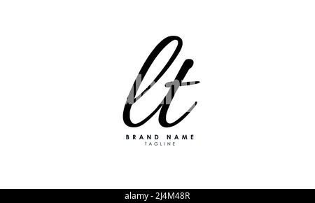 Alphabet letters Initials Monogram logo LT, TL, L and T Stock Vector