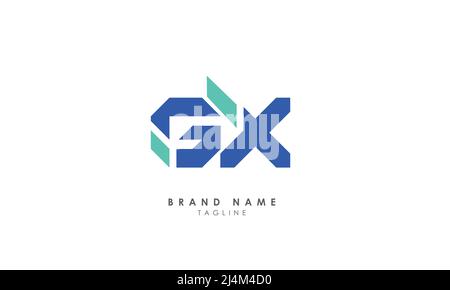 Alphabet letters Initials Monogram logo GX, XG, G and X Stock Vector