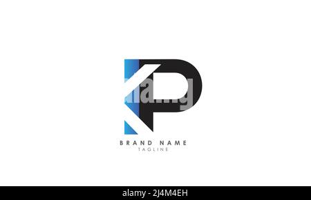Alphabet letters Initials Monogram logo KP,PK, K and P Stock Vector