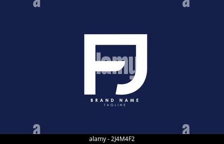 Alphabet letters Initials Monogram logo FJ, JF, J and F Stock Vector