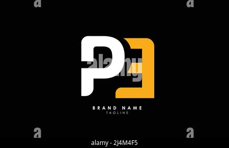 Alphabet letters Initials Monogram logo EP, PE, P and E Stock Vector