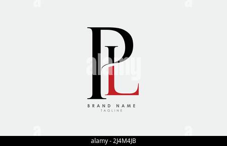 Alphabet letters Initials Monogram logo PL, LP, P and L Stock Vector