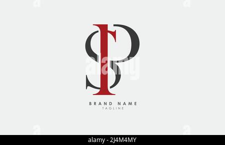 Alphabet letters Initials Monogram logo sp, PS, S and P Stock Vector