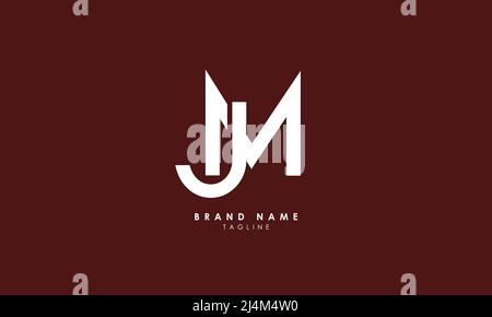 Alphabet letters Initials Monogram logo MJ, JM, M and J Stock Vector