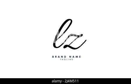 Alphabet letters Initials Monogram logo LZ, ZL, L and Z Stock Vector