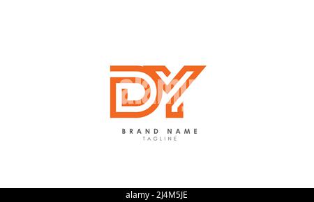 Alphabet letters Initials Monogram logo DY, YD, D and Y Stock Vector