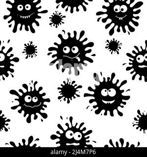 blob pattern character with emotion, isolated vector illustration Stock Vector