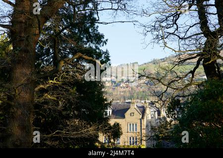 Galashiels street view, Scottish village on the Borders Stock Photo - Alamy