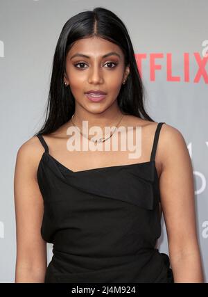 London, UK. Charithra Chandran at World Premiere of Bridgerton Season 2