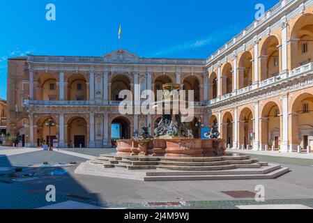 Loreto, Italy, September 29, 2021: fontana maggiore in loreto in Italy. Stock Photo