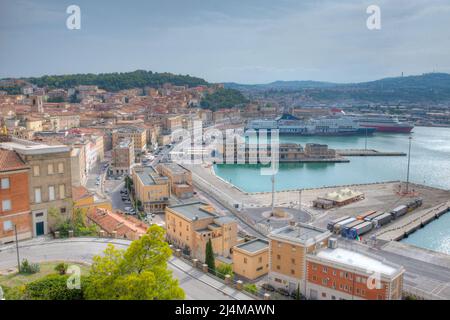 Ancona, Italy, September 26, 2021: Cityscape of Italian town Ancona. Stock Photo