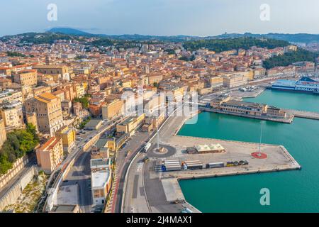 Ancona, Italy, September 26, 2021: Cityscape of Italian town Ancona. Stock Photo