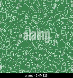 Garbage seamless pattern Stock Vector