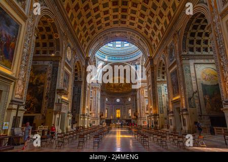 Mantua, Italy, September 24, 2021: Interior of Basilica di Sant'Andrea in Mantua, Italy. Stock Photo