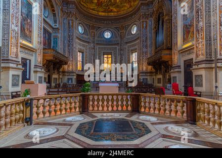 Mantua, Italy, September 24, 2021: Interior of Basilica di Sant'Andrea in Mantua, Italy. Stock Photo