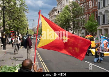 Tigray Protest - London Oxford Street, westminster, london, england Stock Photo