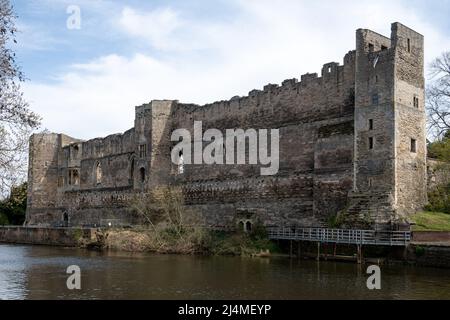 Newark Castle, in Newark-on-Trent, in the English county of Nottinghamshire, England Stock Photo