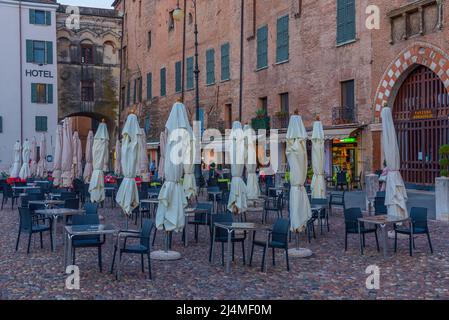 Mantua, Italy, September 24, 2021: Piazza Sordello in Italian town Mantua. Stock Photo