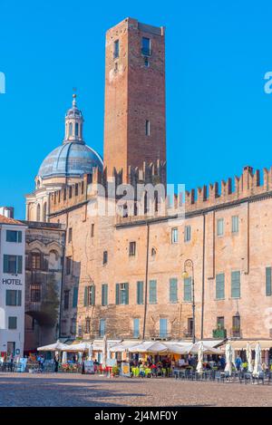 Mantua, Italy, September 24, 2021: Piazza Sordello in Italian town Mantua. Stock Photo