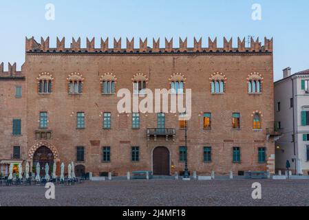 Mantua, Italy, September 24, 2021: Piazza Sordello in Italian town Mantua. Stock Photo