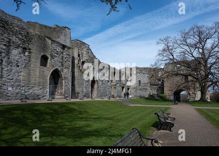 Newark Castle, in Newark-on-Trent, in the English county of Nottinghamshire, England Stock Photo