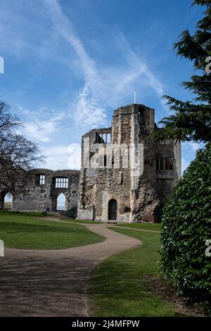 Newark Castle, in Newark-on-Trent, in the English county of Nottinghamshire, England Stock Photo