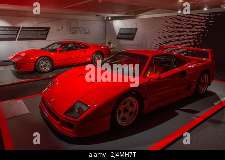 Maranello, Italy, September 23, 2021: Ferrari F40 inside of the museo Ferrari in Maranello, Italy. Stock Photo