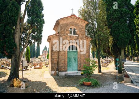 Venice, Italy - Sep, 2021: Architecture inside Cimitero di San Michele, Venice Stock Photo